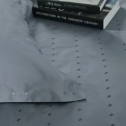 Modern Sateen Solid 200-Thread Count Casual Cotton 3-Piece Embroidered Transitional Duvet Cover Set With Matching Pillowshams By Blue Nile Mills