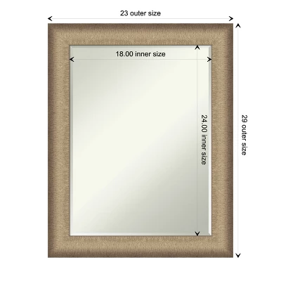 Elegant Brushed Petite Bevel Bathroom Wall Mirror 5 Elegant Brushed Petite Bevel Bathroom Wall Mirror - Image 3