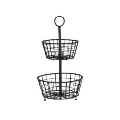 Metal Two Tier Decorative Storage Basket - Foreside Home & Garden -Baxton Studio Store GUEST ee46776a 8a92 473d 95ec 0d66b8f7ee65