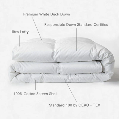 Lightweight Luxury White Duck Down Duvet Comforter Insert | BOKSER HOME 9 Lightweight Luxury White Duck Down Duvet Comforter Insert | BOKSER HOME - Image 7