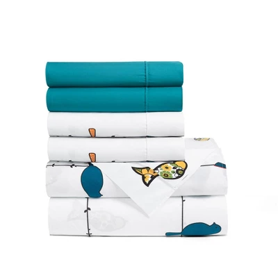 6pc Rowley Birds Patterned Sheet Set - Lush Décor 8 6pc Rowley Birds Patterned Sheet Set - Lush Décor - Image 6