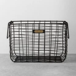 Wire Storage Basket Black - Hearth & Hand With Magnolia 12 Wire Storage Basket Black - Hearth & Hand With Magnolia -Baxton Studio Store GUEST efe86eae 04b3 4a40 b0c6 ffcdb651f04d