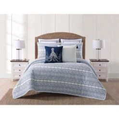Reef Quilt Set Blue/White - Oceanfront Resort -Baxton Studio Store GUEST f17cab94 51ec 4415 b4ee 5ee38d9c1a95