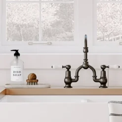 Sweet Water Decor Clear Glass White Text Label Dish Soap Dispenser - 16oz 7 Sweet Water Decor Clear Glass White Text Label Dish Soap Dispenser - 16oz -Baxton Studio Store GUEST f2ae6833 ec7d 4afe a314 3a70b4b04794