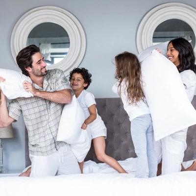 Hastings Home Memory Foam Body Pillow With Hypoallergenic Zippered Protector - Pink 5 Hastings Home Memory Foam Body Pillow With Hypoallergenic Zippered Protector - Pink - Image 3