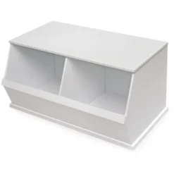 Badger Basket Two Bin Stackable Storage Cubby -Baxton Studio Store GUEST f349bdfd 116d 45a4 a345 adb8abfdd7d2