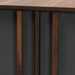 2 Door Naoki Two-Tone Wood Shoe Cabinet Gray/Walnut - Baxton Studio -Baxton Studio Store GUEST f3540a78 c5bb 44db bcab e5fa332952c4