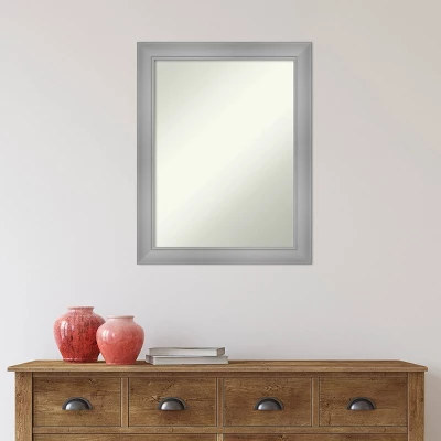 22" X 28" Non-Beveled Flair Bathroom Wall Mirror Polished Nickel - Amanti Art 8 22" X 28" Non-Beveled Flair Bathroom Wall Mirror Polished Nickel - Amanti Art - Image 6