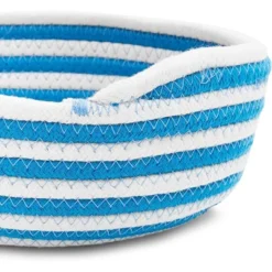 Farmlyn Creek 3 Pack Round Woven Storage Baskets, Blue And White Stripes (3 Sizes) -Baxton Studio Store GUEST f4550974 83c7 498c 8cc4 5650770d5702