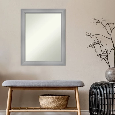 22" X 28" Non-Beveled Flair Bathroom Wall Mirror Polished Nickel - Amanti Art 7 22" X 28" Non-Beveled Flair Bathroom Wall Mirror Polished Nickel - Amanti Art - Image 5