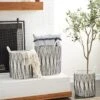 3pk Plastic Natural Storage Baskets White - Olivia & May 2 3pk Plastic Natural Storage Baskets White - Olivia & May -Baxton Studio Store GUEST f521da0e 2c45 43e9 bd34 5cb42e145878