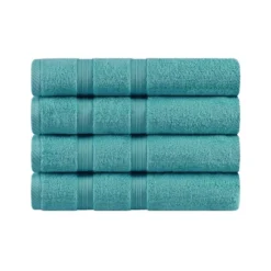 Smart Dry 4 Piece Plush Quick-Drying Highly-Absorbent Solid 100% Cotton Bath Towel Set By Blue Nile Mills -Baxton Studio Store GUEST f55470f8 fc5d 4031 a732 d98c3b5c058b