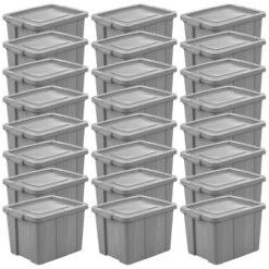 Sterilite Tuff1 18 Gallon Plastic Storage Tote Container Bin With Lid 14 Sterilite Tuff1 18 Gallon Plastic Storage Tote Container Bin With Lid -Baxton Studio Store GUEST f60710a5 379c 4a6e 9914 9cef7a029138