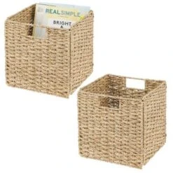 MDesign Woven Seagrass Home Storage Basket For Cube Furniture, 2 Pack 21 MDesign Woven Seagrass Home Storage Basket For Cube Furniture, 2 Pack -Baxton Studio Store GUEST f6bc13fb 6c37 49bc 8b88 56d157af5e39