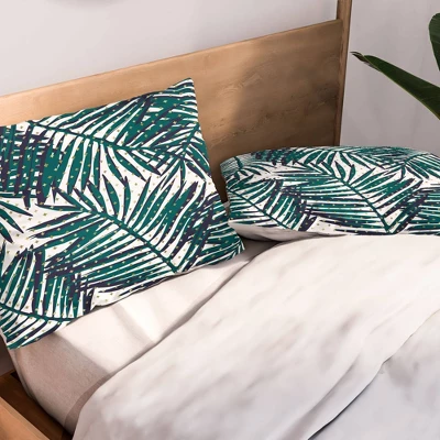 Zoe Wodarz The Palm Hotel Botanical Pillow Shams (Standard/Queen) Green 2 Pc - Deny Designs 4 Zoe Wodarz The Palm Hotel Botanical Pillow Shams (Standard/Queen) Green 2 Pc - Deny Designs - Image 2