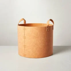 Faux Leather Storage Bin Camel Brown - Hearth & Hand™ With Magnolia 13 Faux Leather Storage Bin Camel Brown - Hearth & Hand™ With Magnolia -Baxton Studio Store GUEST f79920fd aa66 4b9c 9b8b adf32c76b60e