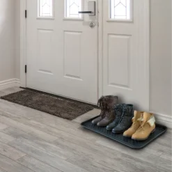 Large All-Weather Indoor/Outdoor Boot Tray - Weather-Resistant Plastic Shoe Mat With Raised Edge For Entryways, Decks, And Patios By Stalwart (Black) -Baxton Studio Store GUEST f83ba291 643b 46b2 afce 274fcd118c55