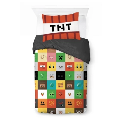 Saturday Park Minecraft Iconic 100% Organic Cotton Duvet Cover & Sham Set 3 Saturday Park Minecraft Iconic 100% Organic Cotton Duvet Cover & Sham Set