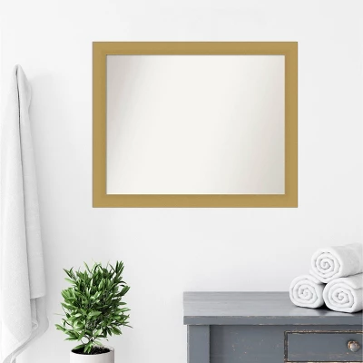 32" X 26" Non-Beveled Grace Brushed Bathroom Wall Mirror Gold - Amanti Art 10 32" X 26" Non-Beveled Grace Brushed Bathroom Wall Mirror Gold - Amanti Art - Image 8