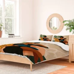 Domonique Brown Stay Home Duvet Set - Deny Designs