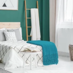 PiccoCasa 100% Acrylic Knit Wave Pattern Soft Tassels Fringe Lightweight Blanket 11 PiccoCasa 100% Acrylic Knit Wave Pattern Soft Tassels Fringe Lightweight Blanket -Baxton Studio Store GUEST fa033d2c 146b 4b3d b182 d2e6806c24f1