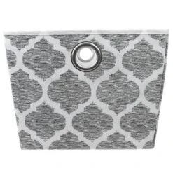 Home Basics Arabesque Large Non-Woven Open Storage Tote, Grey 9 Home Basics Arabesque Large Non-Woven Open Storage Tote, Grey -Baxton Studio Store GUEST fa32465f 31ca 42cc 89e3 089ff0486451