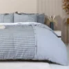 BOHOELF Boho Farmhouse Modern Grey Breathable Seersucker Stripe Duvet Cover Set 2 BOHOELF Boho Farmhouse Modern Grey Breathable Seersucker Stripe Duvet Cover Set -Baxton Studio Store GUEST fae01eed b55a 4836 b496 24724c8eb47b