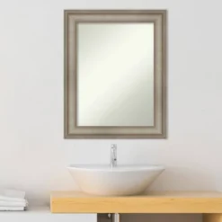 24" X 30" Non-Beveled Mezzanine Antique Narrow Wood Bathroom Wall Mirror Silver - Amanti Art 16 24" X 30" Non-Beveled Mezzanine Antique Narrow Wood Bathroom Wall Mirror Silver - Amanti Art -Baxton Studio Store GUEST fc23a93c 99d7 4053 b68d 28f7ffc5ee6a