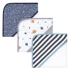 Hudson Baby Infant Boy Cotton Rich Hooded Towels, Space, One Size -Baxton Studio Store GUEST fe5fe78b e49e 425e b97a bce60caac6ec