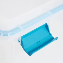 Sterilite 32 Quart Stackable Clear Plastic Storage Tote Container With Blue Gasket Latching Lid For Home And Office Organization, Clear -Baxton Studio Store GUEST febc9acc 4c17 4452 955d 298b31535020