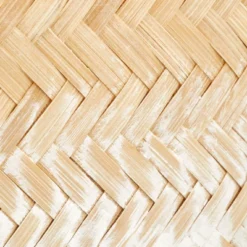 MDesign Woven Ombre Bamboo Hanging Wall Storage Organizer Basket, Natural/White -Baxton Studio Store GUEST ff5f9210 a214 47ab 82f5 1aeb0e2b303d