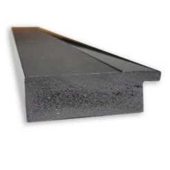 43" X 32" Non-Beveled Tuxedo Black Bathroom Wall Mirror - Amanti Art